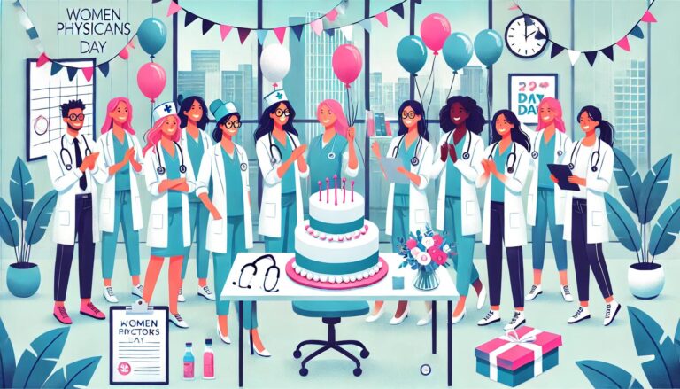 Doctors celebrating women physicians day.